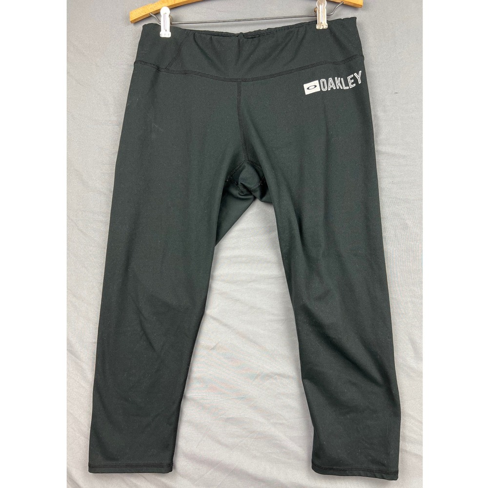 Oakley Leggings Womens 30 Capri Cropped Black Logo Activewear Fair